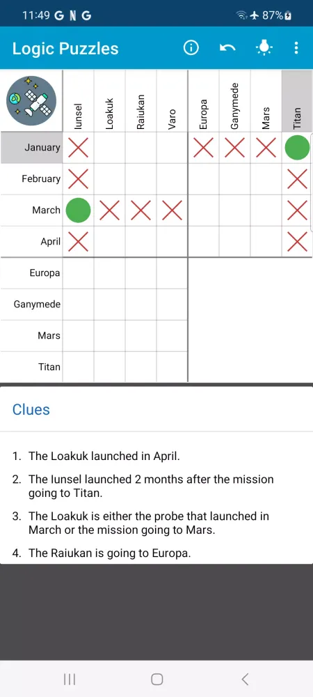 Logic Grid Puzzles: Brain Game Screenshots