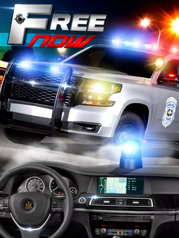 Capturas de tela do 2D Highway Police Patrol Game - Play Free Real Car Emergency Games iPad 