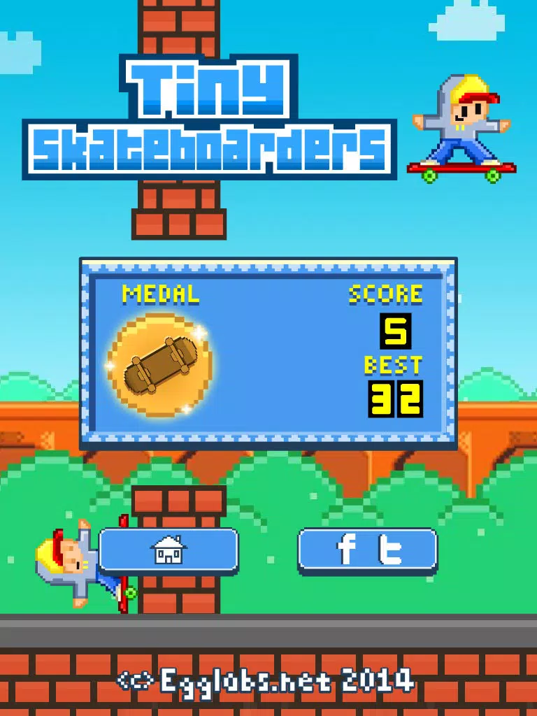 Tiny Skateboarders – Play Free 8-Bit Pixel Games iPad  Screenshots