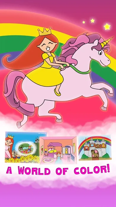 Captures d'écran de Princess Fairy Tale Coloring Wonderland for Kids and Family Preschool Free Edition