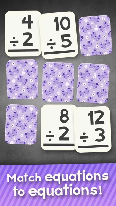 Division Flashcard Match Games for Kids in 2nd, 3rd and 4th Grade Learning Flash Cards Free স্ক্রিনশট