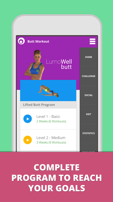 Tangkapan layar Butt Workout Plan - Lumowell