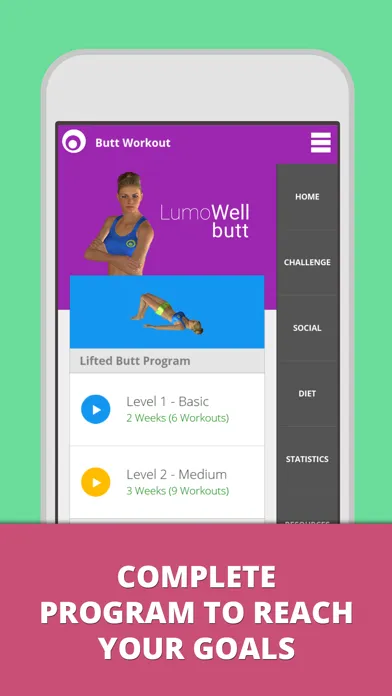 Butt Workout Plan - Lumowell应用截图