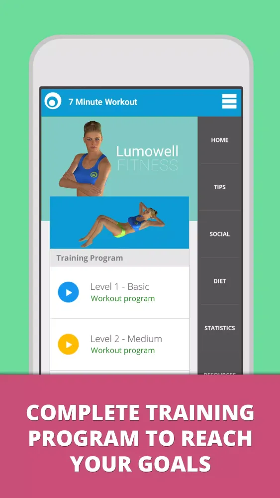 7 Minute Workout Lumowell Screenshots