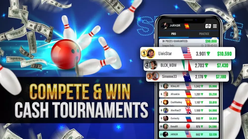 Bowling Cash: Real Money Games سکرین شاٹس