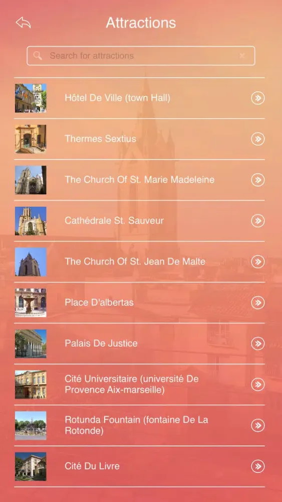 Tangkapan skrin Aix-en-Provence Tourism Guide