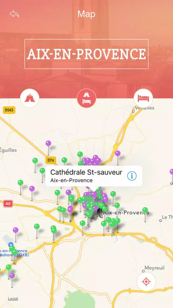 Tangkapan skrin Aix-en-Provence Tourism Guide