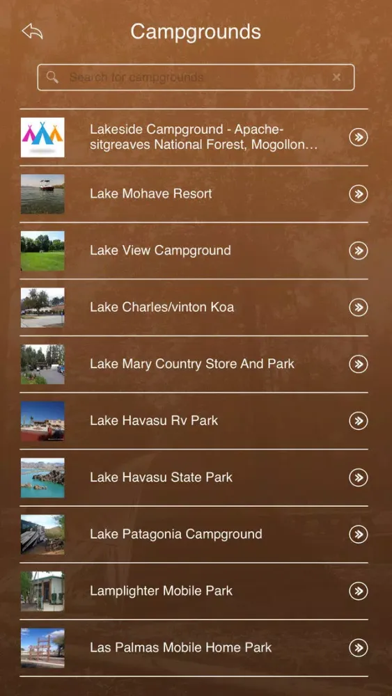 Arizona Camping Locations स्क्रीनशॉट