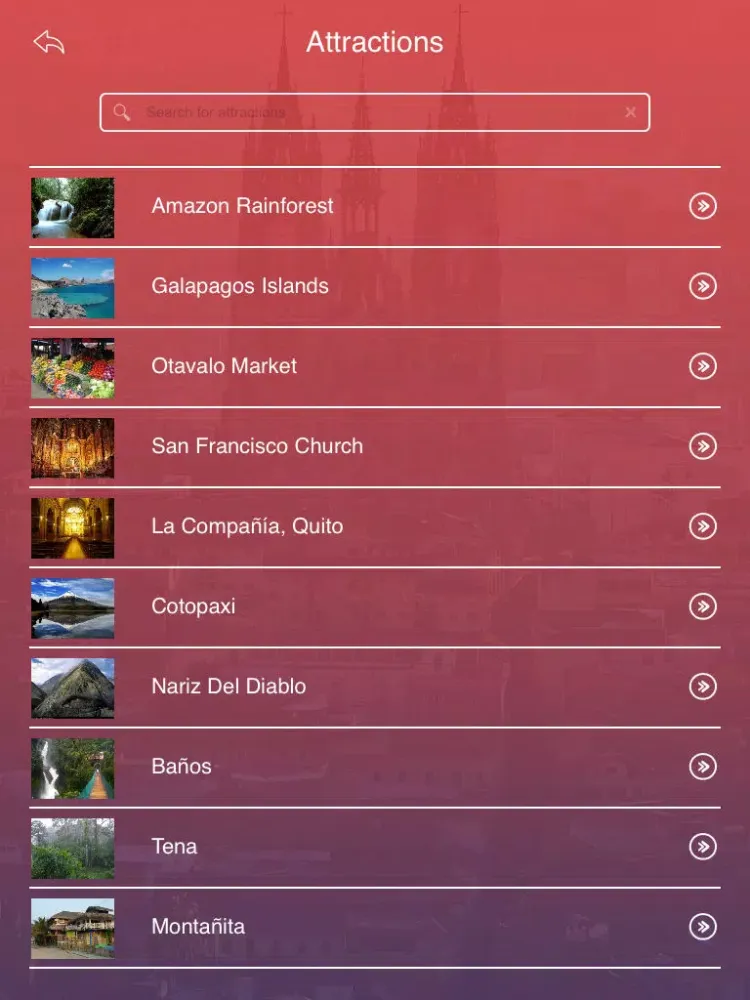 Ảnh chụp màn hình của Ecuador Tourist Guide iPad 