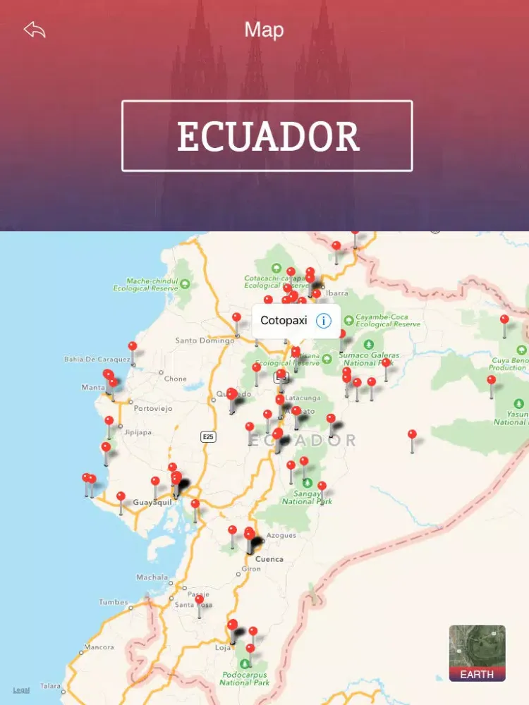 Ảnh chụp màn hình của Ecuador Tourist Guide iPad 