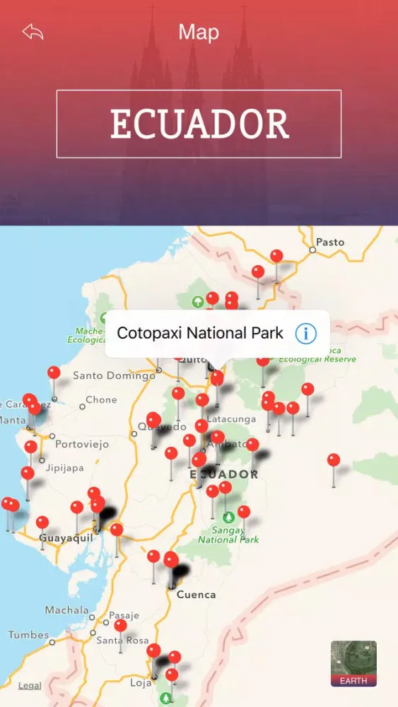 Ảnh chụp màn hình của Ecuador Tourist Guide
