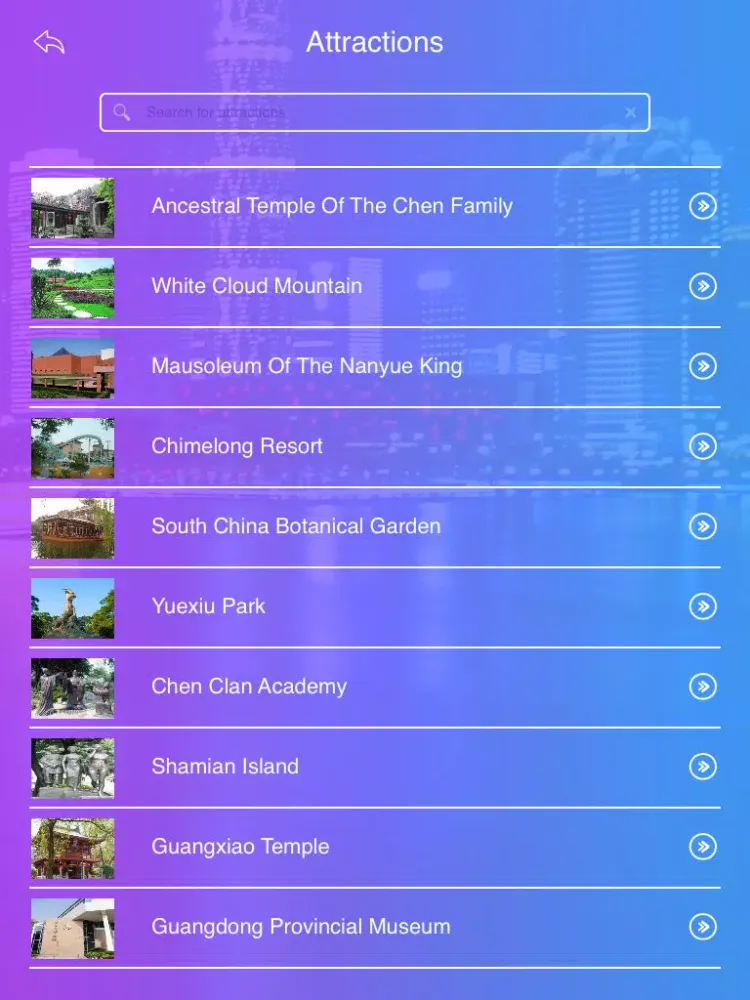 Guangzhou City Guide iPad  Screenshots