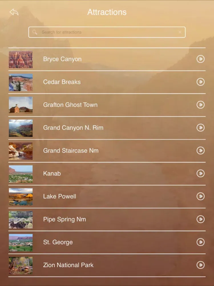 Zion National Park Tour iPad  Screenshots