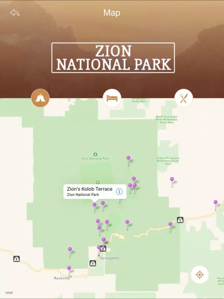 Zion National Park Tour iPad  Screenshots