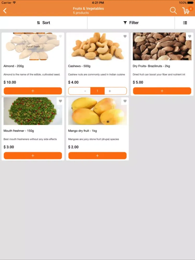 EMC Grocery iPad  Screenshots