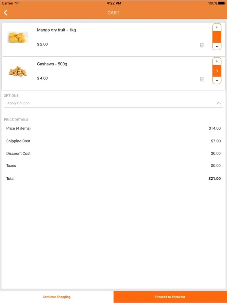 EMC Grocery iPad  Screenshots