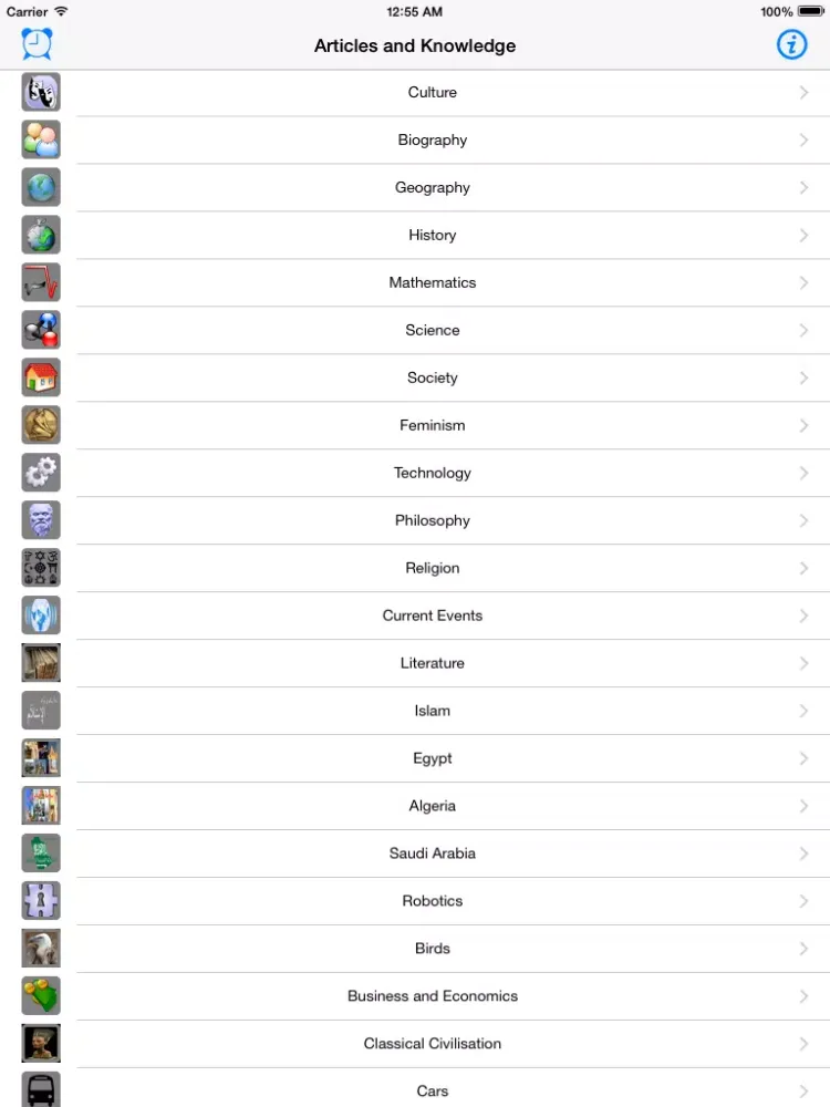 Zrzuty ekranu Selected Articles iPad 