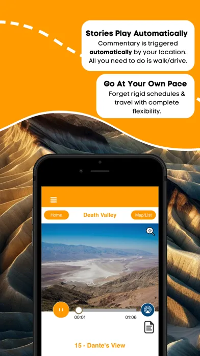 Capturas de tela do Death Valley NP Audio Guide