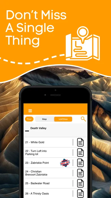 Capturas de tela do Death Valley NP Audio Guide