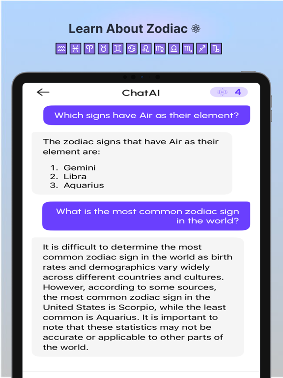 Zrzuty ekranu Did You Know ? Ask Al iPad 