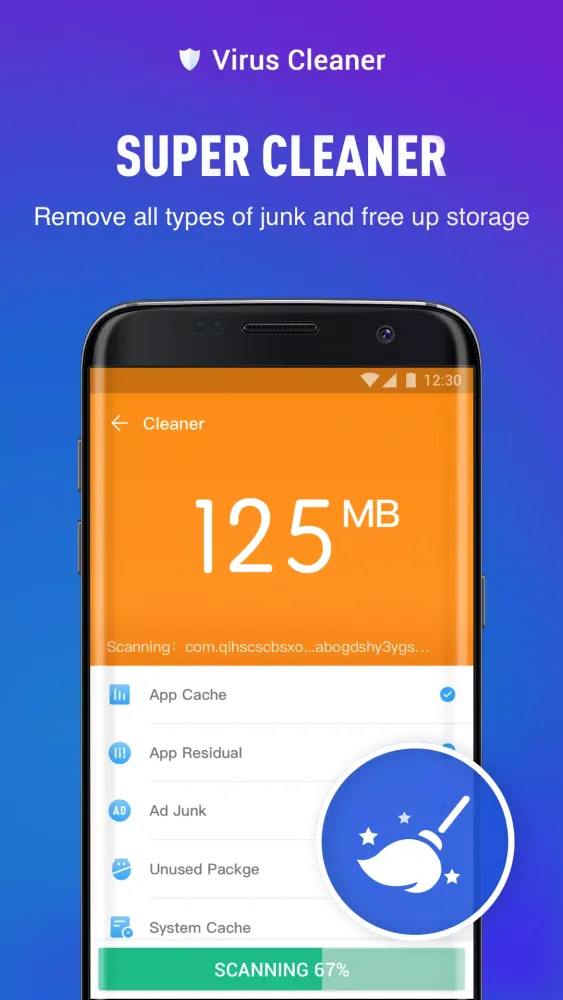 Tangkapan layar Virus Cleaner