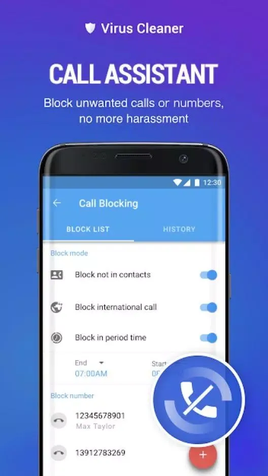 Tangkapan layar Virus Cleaner