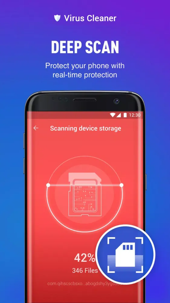 Tangkapan layar Virus Cleaner