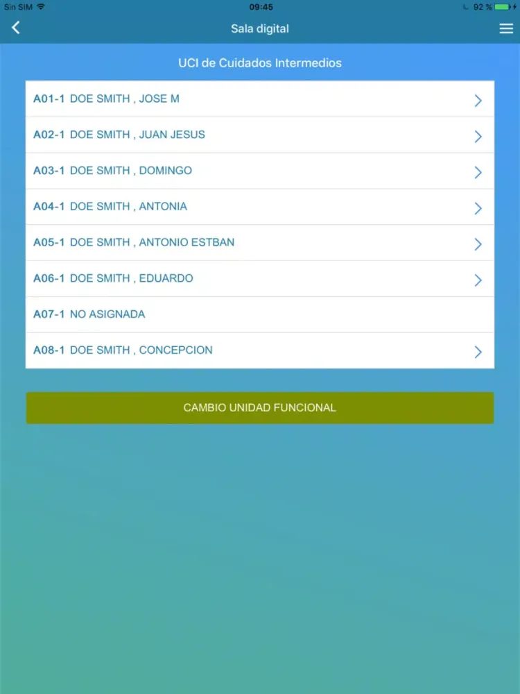 Capturas de pantalla de ehCOS MyHospital By everis iPad 