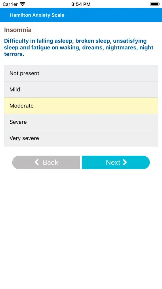 Hamilton Anxiety Scale স্ক্রিনশট
