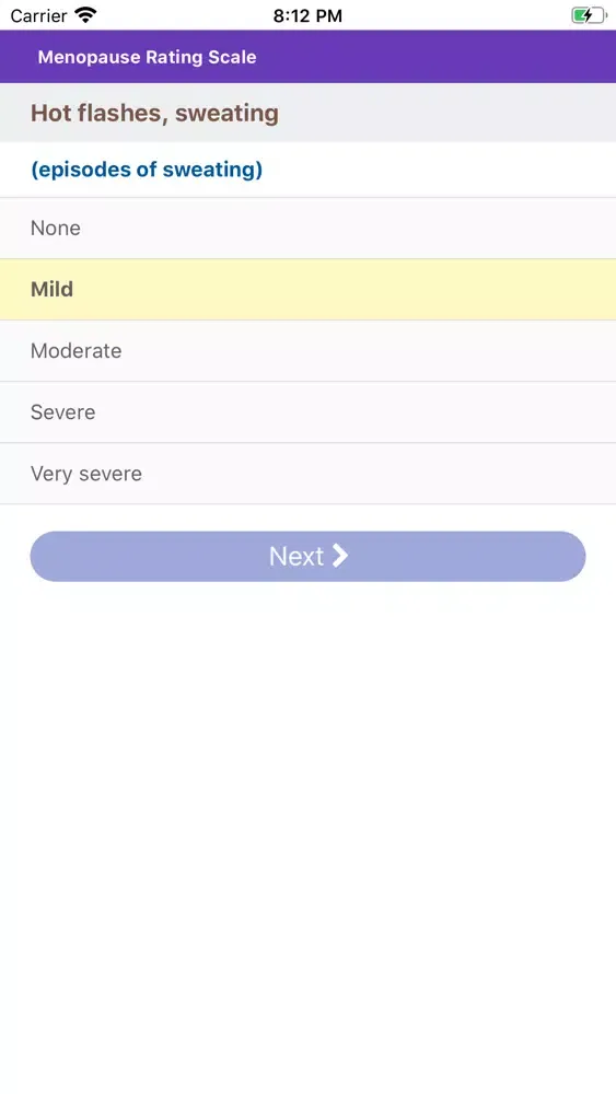 Скриншоты Menopause Rating Scale
