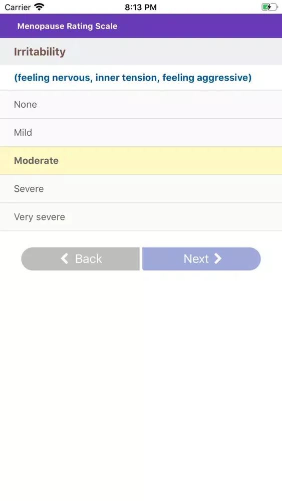 Скриншоты Menopause Rating Scale
