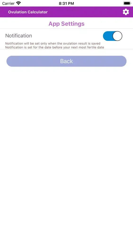 eHealth Ovulation Calculator Ekran Görüntüleri