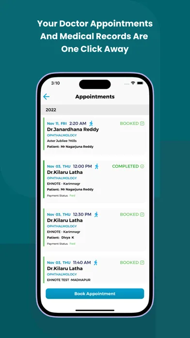EHNOTE Care Screenshots