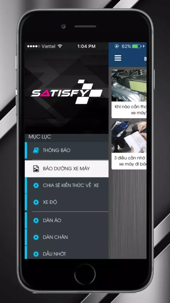 Скриншоты Satisfy - Cẩm nang chăm sóc xe