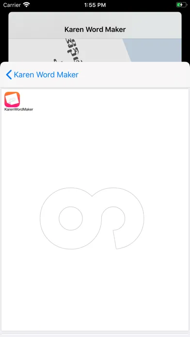Tangkapan layar Karen Word Maker
