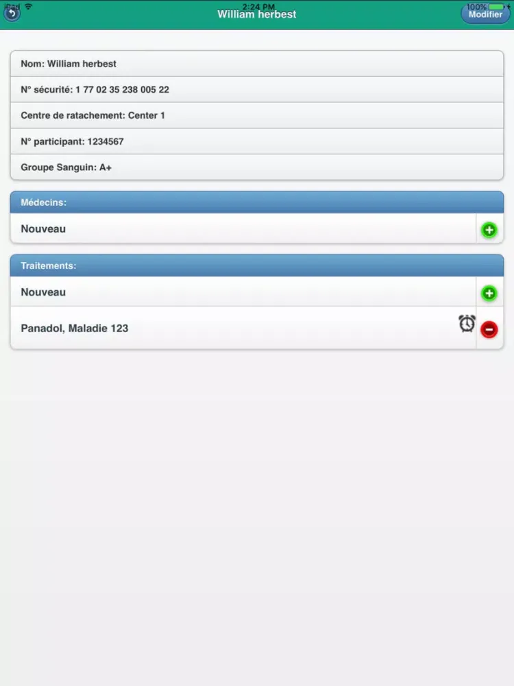Mémo Santé iPad  سکرین شاٹس