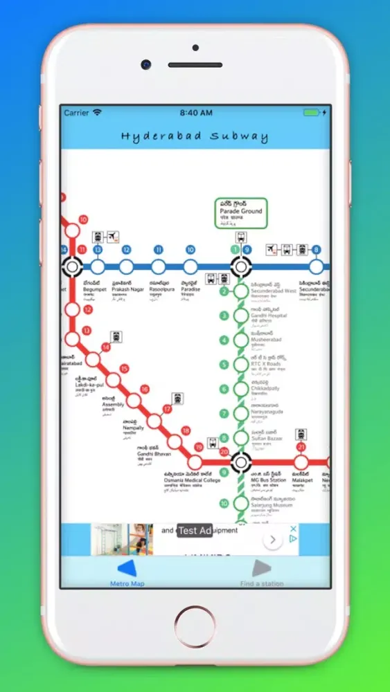 Ảnh chụp màn hình của Hyderabad Subway