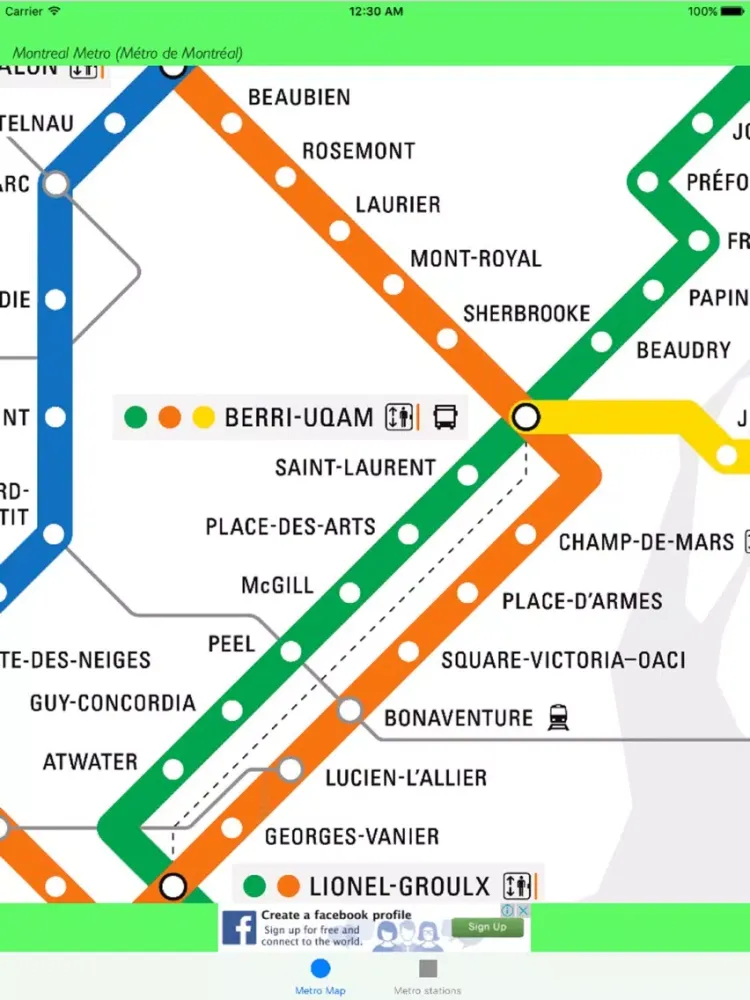 Montreal Metro Stations iPad  سکرین شاٹس