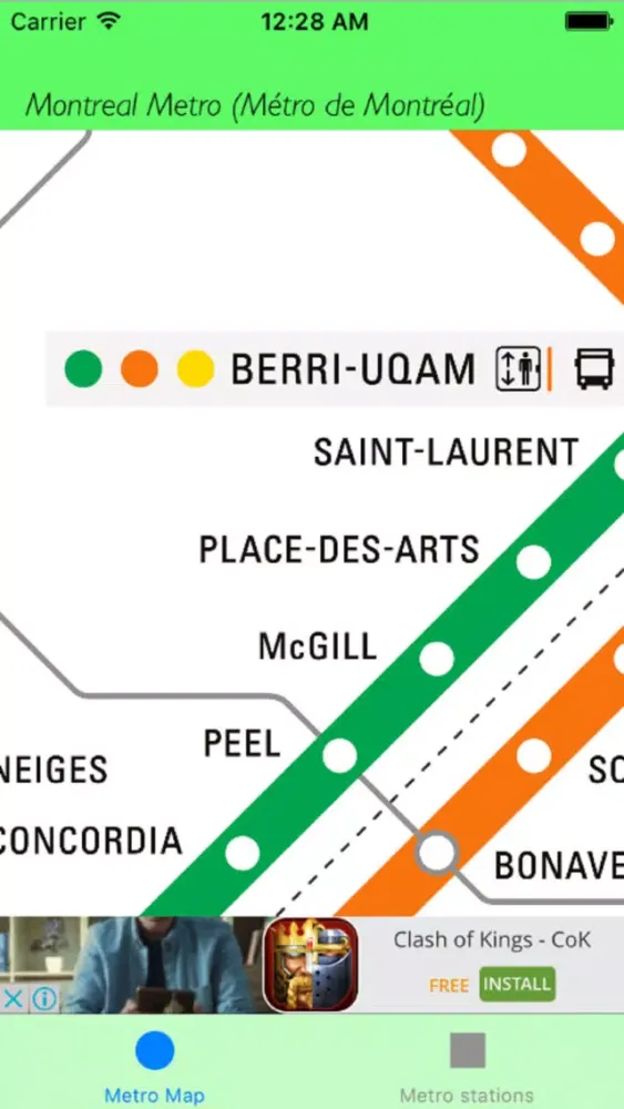 Montreal Metro Stations سکرین شاٹس