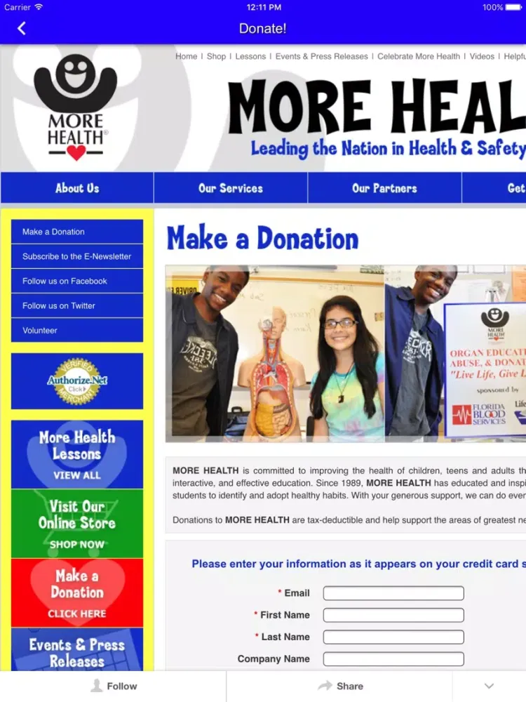More Health iPad  سکرین شاٹس