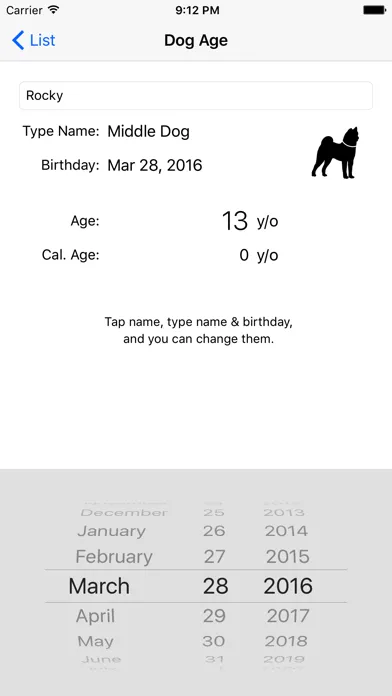 Dog Age Manager Ekran Görüntüleri