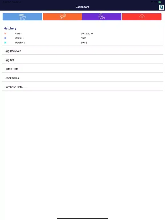Tangkapan layar eIFLOC Bsk Farms iPad 