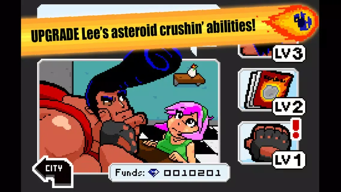 ภาพหน้าจอของ Lee vs the Asteroids