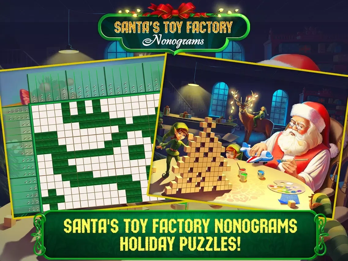 Santa's Toy Factory Nonograms iPad  Screenshots