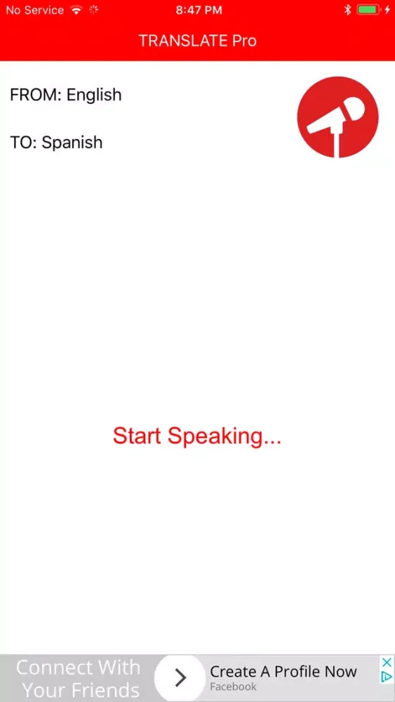 Tangkapan skrin Speak to Translate Pro