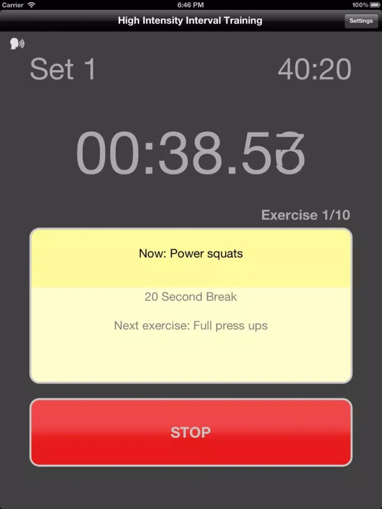 High Intensity Interval Trainer iPad  Screenshots