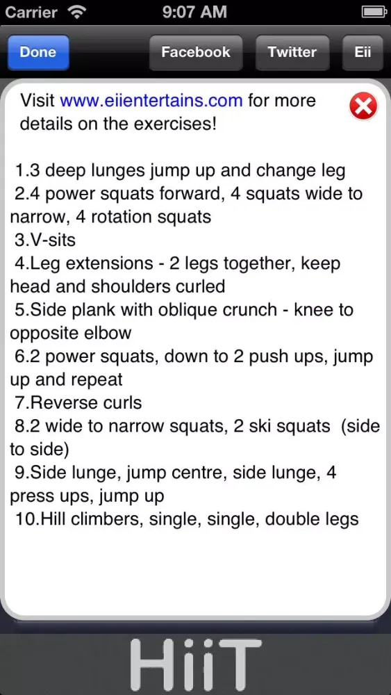 High Intensity Interval Trainer Screenshots