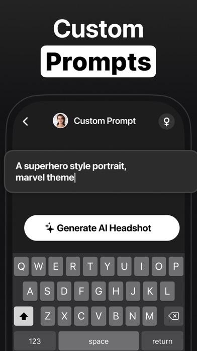 Tangkapan skrin AI Headshot Portrait Generator