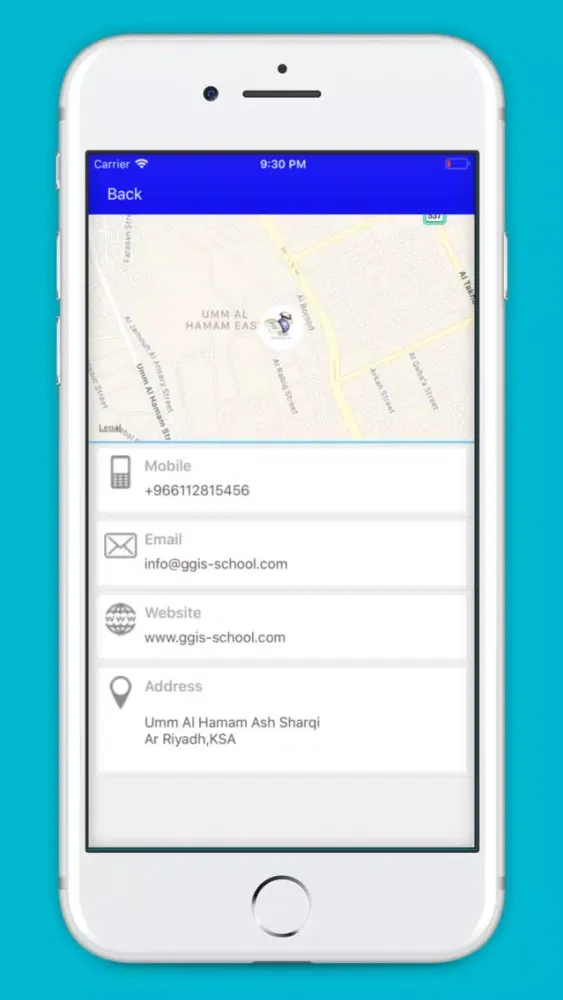 GGI School Parents App Screenshots