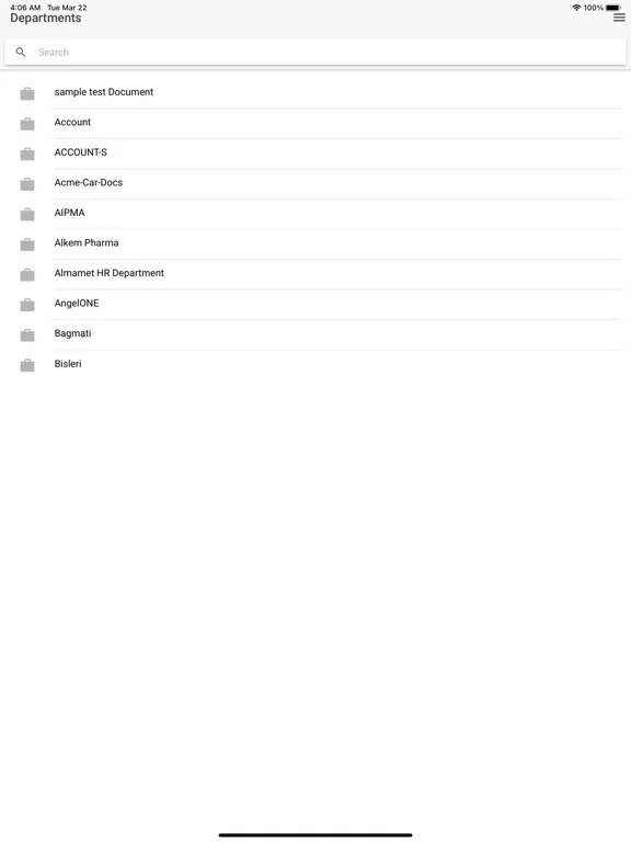 Ảnh chụp màn hình của EisenVault Companion App iPad 